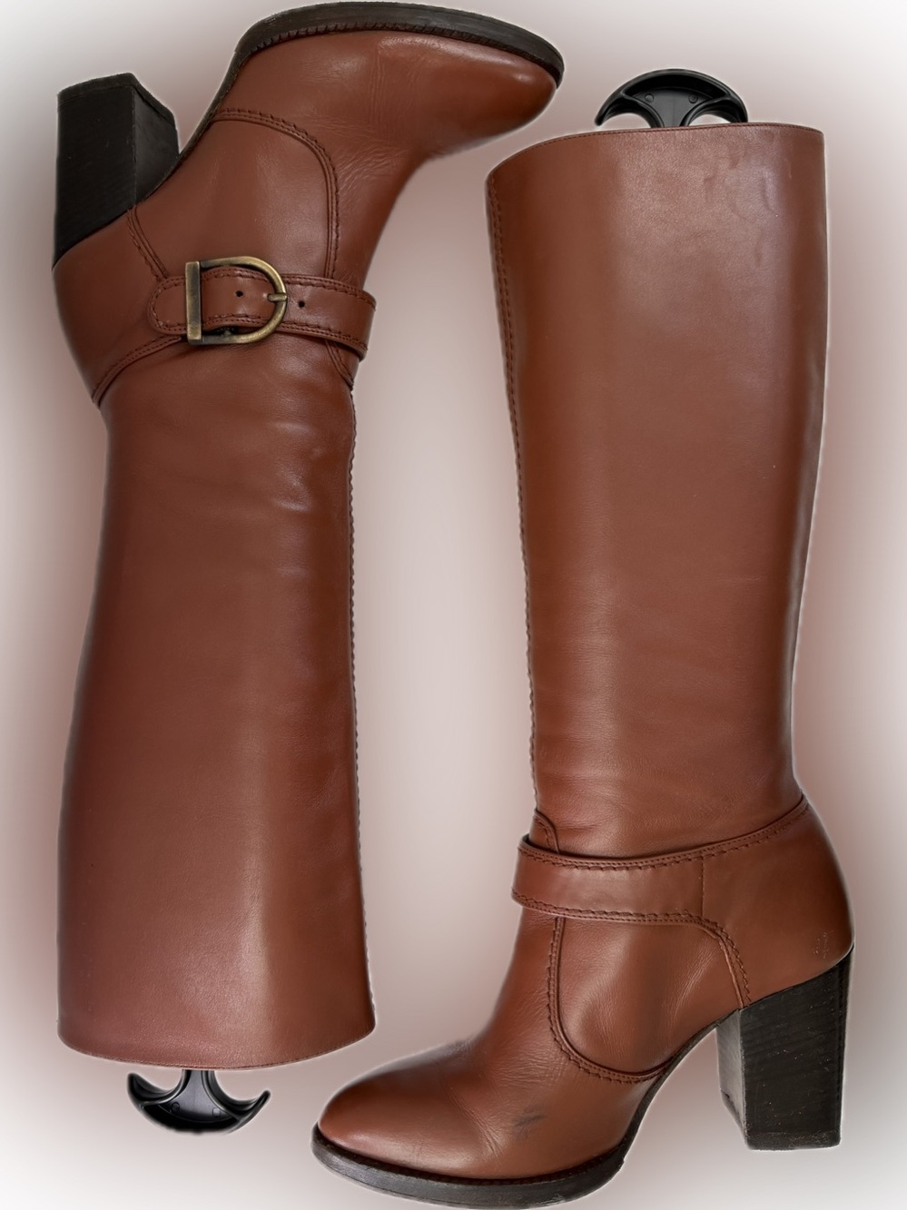 Robert Clergerie Tall Leather Boots in Brown (36)